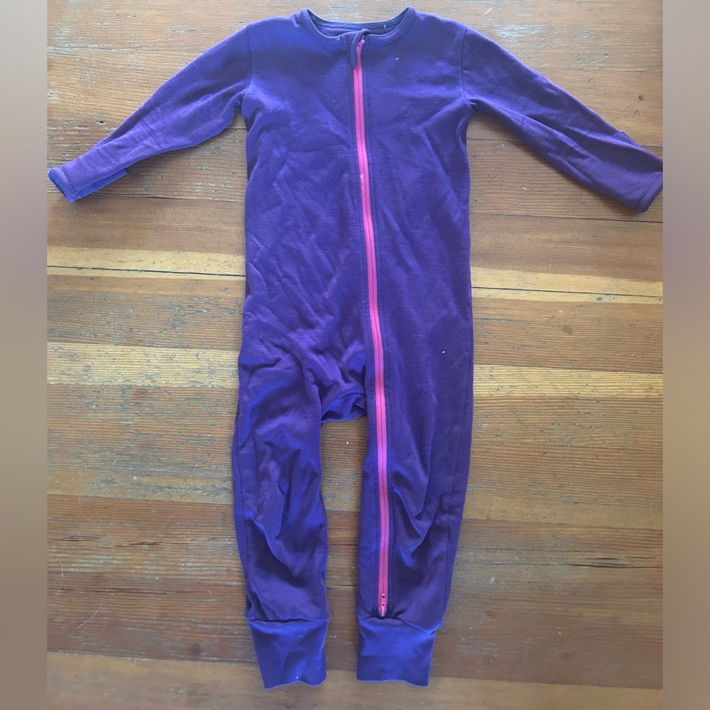 Merino wool adventure zip up onesie